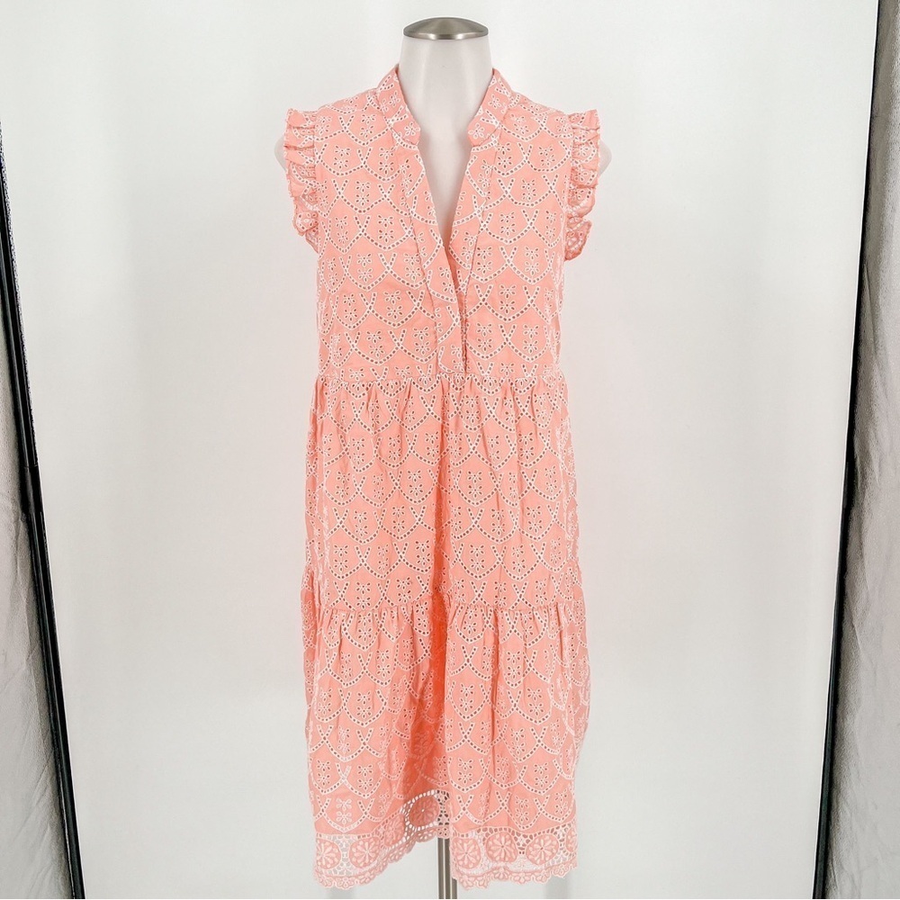 Lilly Pulitzer Briela Dress Peach Hyacinth Floral Arch Eyelet